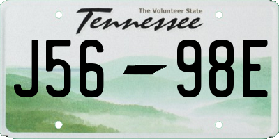 TN license plate J5698E