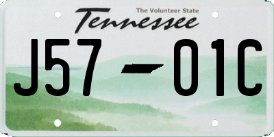 TN license plate J5701C