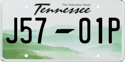 TN license plate J5701P