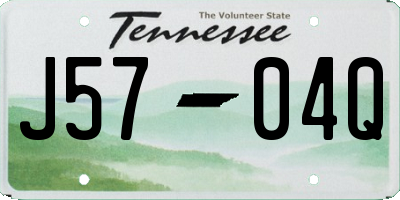 TN license plate J5704Q
