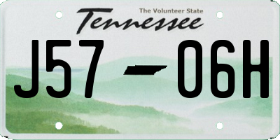 TN license plate J5706H
