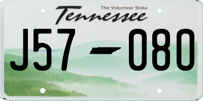 TN license plate J5708O