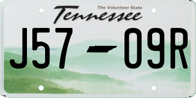 TN license plate J5709R