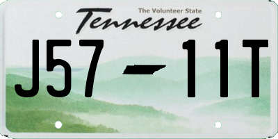 TN license plate J5711T