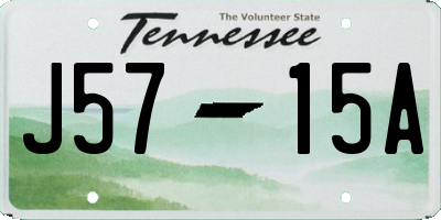 TN license plate J5715A