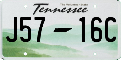 TN license plate J5716C