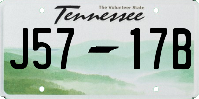 TN license plate J5717B