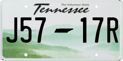 TN license plate J5717R