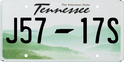TN license plate J5717S