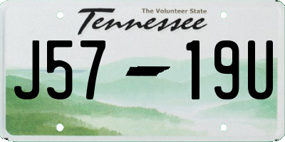 TN license plate J5719U