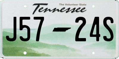TN license plate J5724S