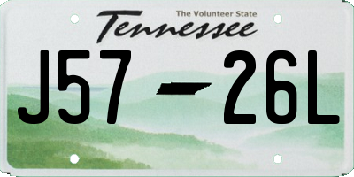 TN license plate J5726L