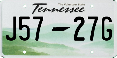 TN license plate J5727G