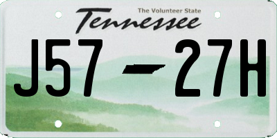TN license plate J5727H