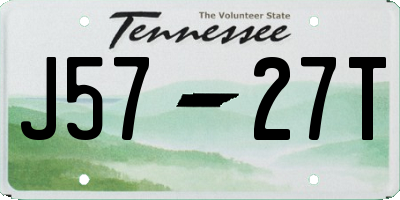 TN license plate J5727T