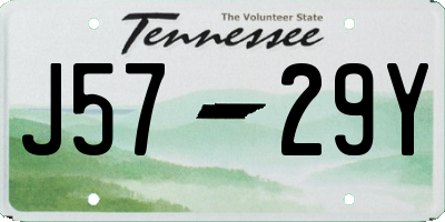 TN license plate J5729Y