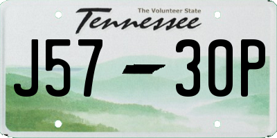 TN license plate J5730P