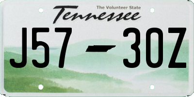 TN license plate J5730Z