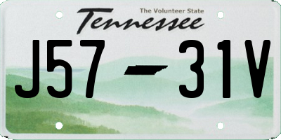 TN license plate J5731V