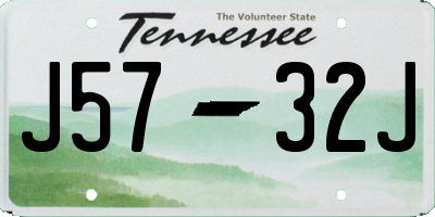 TN license plate J5732J