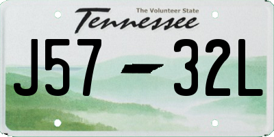 TN license plate J5732L