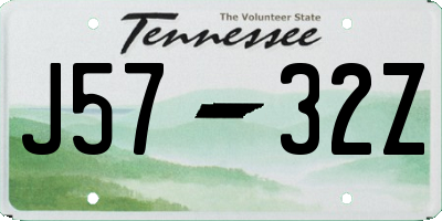 TN license plate J5732Z