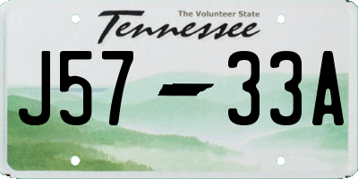 TN license plate J5733A