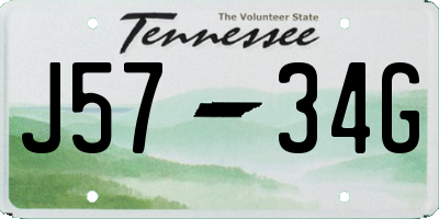 TN license plate J5734G