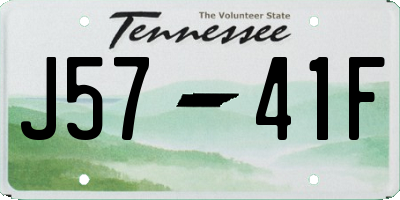 TN license plate J5741F