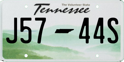 TN license plate J5744S