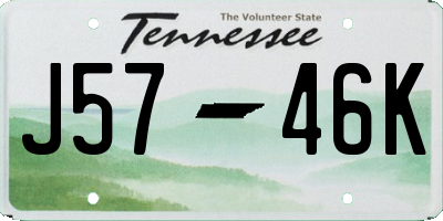 TN license plate J5746K