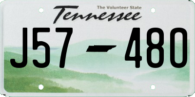 TN license plate J5748O