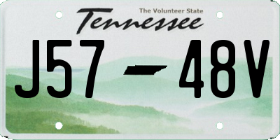 TN license plate J5748V