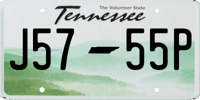 TN license plate J5755P