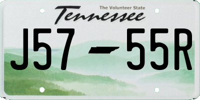 TN license plate J5755R
