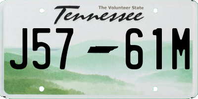 TN license plate J5761M
