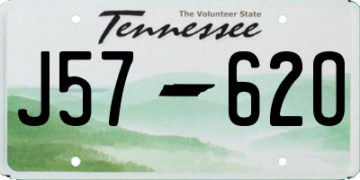 TN license plate J5762O