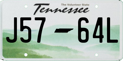 TN license plate J5764L