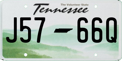 TN license plate J5766Q