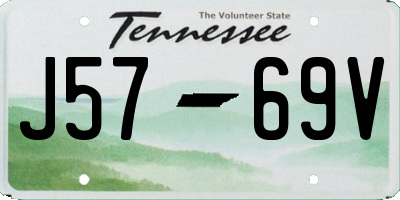 TN license plate J5769V