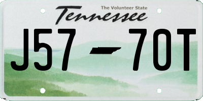TN license plate J5770T