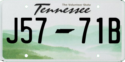TN license plate J5771B