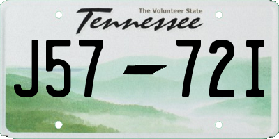 TN license plate J5772I