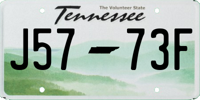 TN license plate J5773F