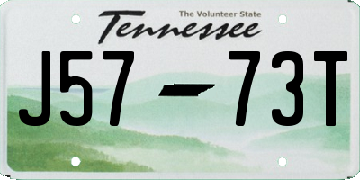 TN license plate J5773T