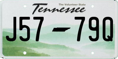 TN license plate J5779Q
