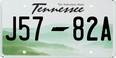 TN license plate J5782A