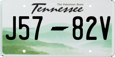 TN license plate J5782V