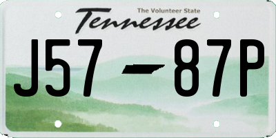 TN license plate J5787P
