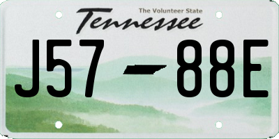 TN license plate J5788E
